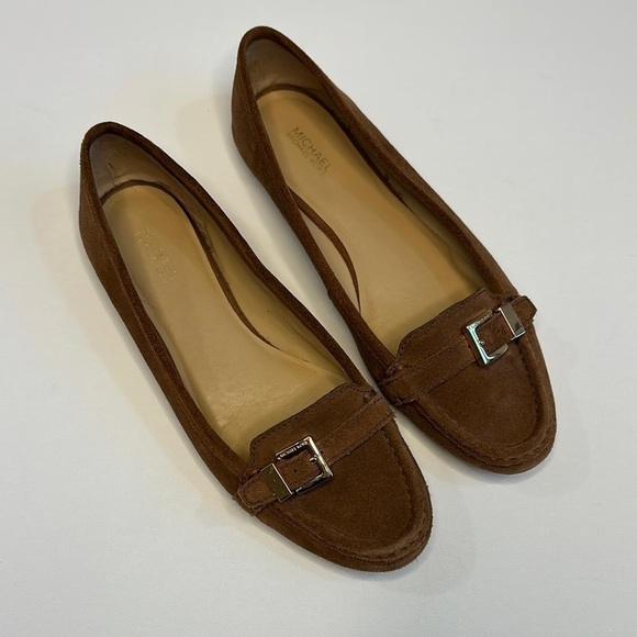 Michael Kors Brown Suede Loafers - Picture 1 of 9